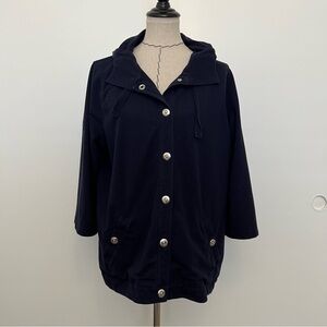 Lauren Ralph Lauren blue snap button blouse